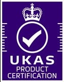 Ukas Accreditation Symbol White On Purple Product Certification